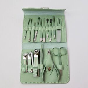 Nail Care Set 16pc Stainless Steel Professional Manicure Pedicure Tools Travel